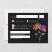 🌈 Petals & Pride LGBTQ 予算 メニュー付き 出欠カード (裏面)