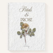 Petals & Prose Personalized Floral  ノートブック (正面)