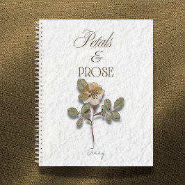 Petals & Prose Personalized Floral  ノートブック