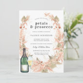 Petals & Prosecco | フラワーチャペンブライダルシャワー 招待状 (スタンド正面)
