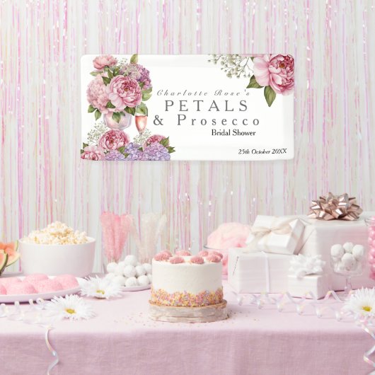 Petals & Prosecco Banner 横断幕 (パーティー)