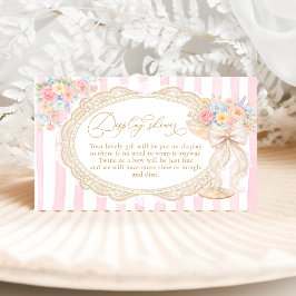 Petals Prosecco Bridal Shower Display Shower エンクロージャーカード