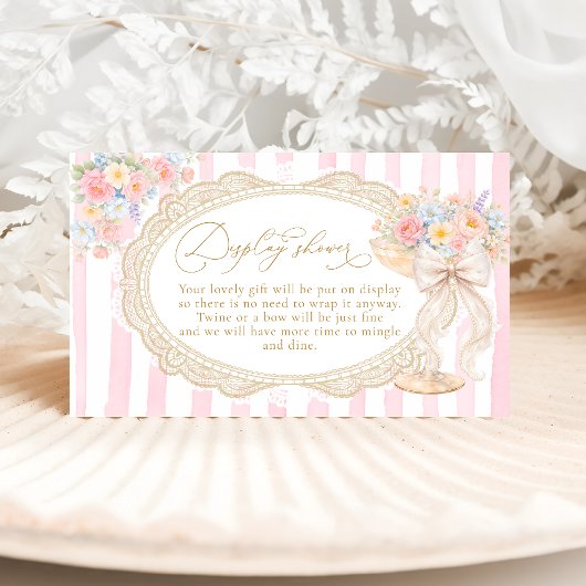 Petals Prosecco Bridal Shower Display Shower エンクロージャーカード