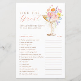Petals & Prosecco Bridal Shower Find the Guest