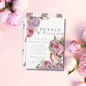 Petals & Prosecco Bridal Shower floral  招待状