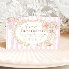 Petals Prosecco Bridal Shower Recipe Request エンクロージャーカード