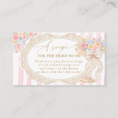 Petals Prosecco Bridal Shower Recipe Request エンクロージャーカード (正面)