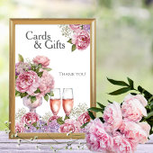 Petals & Prosecco "Cards & Gifts" Sign 招待状