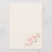 Petals & Prosecco Champagne Bow Bridal Shower 招待状 (裏面)