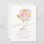 Petals & Prosecco Floral Bridal Shower Invitation 招待状 (正面)