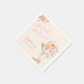Petals & Prosecco Floral Bridal Shower Napkins スタンダードカクテルナプキン (角)