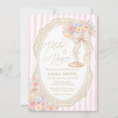 Petals & Prosecco Floral Garden Bridal Shower 招待状 (正面)