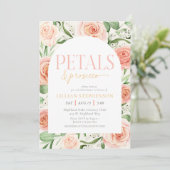 Petals & Prosecco Pink Floral Arch Bridal Shower 招待状 (スタンド正面)