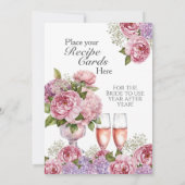 Petals & Prosecco Recipe Cards Here Sign 招待状 (裏面)