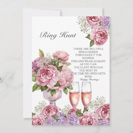 Petals & Prosecco "Ring Hunt Game 招待状 (裏面)