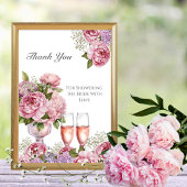 Petals & Prosecco "Thank You"   Sign 招待状