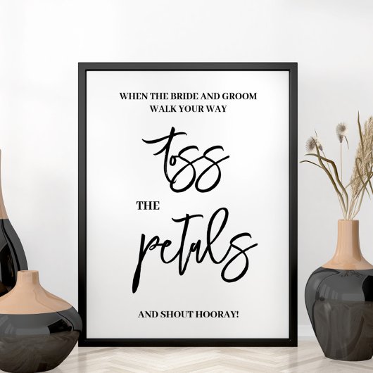 Petals wedding sign poster ポスター