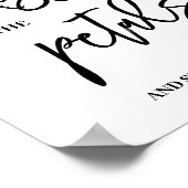 Petals wedding sign poster ポスター (角)