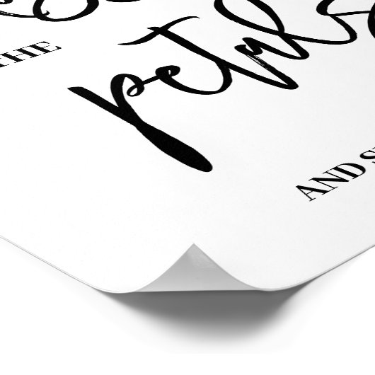 Petals wedding sign poster ポスター (角)