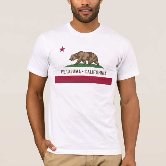 Petaluma: カリフォルニアティーの旗 tシャツ (正面)