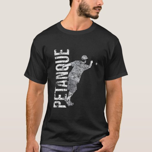 Petanque player boule balls bocce bocceball boules tシャツ (正面)