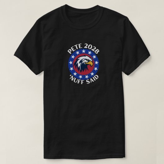 Pete 2028のNuff氏が述べた Tシャツ (デザイン正面)