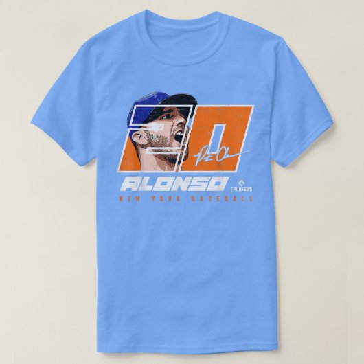 Pete Alonso – シルエットポーラベアニューヨークMLBPA Tシャツ (デザイン正面)