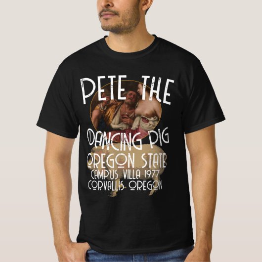 PETE DANCING PIG OREGON STATE 1977 Tシャツ (正面)
