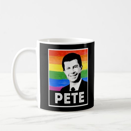 Pete LGBT フラッグ コーヒーマグカップ (左)