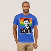 Pete LGBT フラッグ Tシャツ (正面フル)