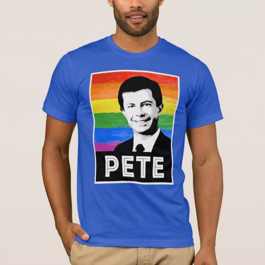 Pete LGBT フラッグ Tシャツ (正面)