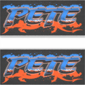 Pete Vorname Name Graffiti Aufkleber Sticker シール (正面)