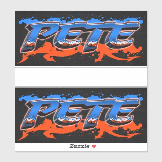 Pete Vorname Name Graffiti Aufkleber Sticker シール (シート)