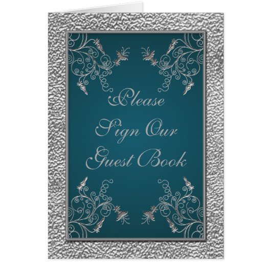 Peterテーブルカードのティール（緑がかった色） (正面)