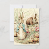 Peter and Benjamin Gather Onions by Beatrix Potter サンキューカード (正面)