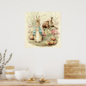 Peter and Benjamin Gather Onions by Beatrix Potter ポスター (キッチン)