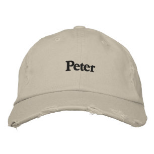 Peter Create your own name文字Chino twill-Hat 刺繍入りキャップ