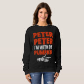 Peter I'm with the Pumpkin Halloween Costume Coupl スウェットシャツ (正面フル)