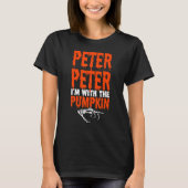 Peter I'm with the Pumpkin Halloween Costume Coupl Tシャツ (正面)