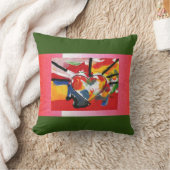 Peter Maxカラフル水カラーハートパターン クッション (ブランケット)