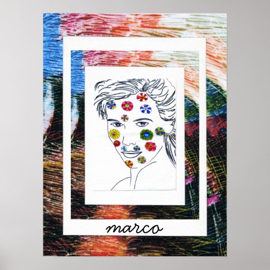 Peter Maxスタイルオリジナルサイン絵画ズ ポスター (正面)