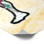 Peter Maxスタイル署名筋肉グラフスケッチ ポスター (角)