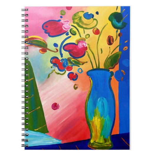 Peter Max インスパイア Flowers Notebook ノートブック (正面)