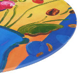 Peter Max Flowers インスパイア Round Cutting Board カッティングボード (角)