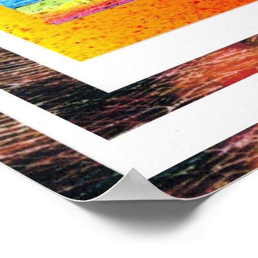 Peter Max style original signed acrylic painting ポスター (角)