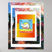 Peter Max style original signed acrylic painting ポスター (正面)