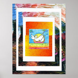 Peter Max style original signed acrylic painting ポスター
