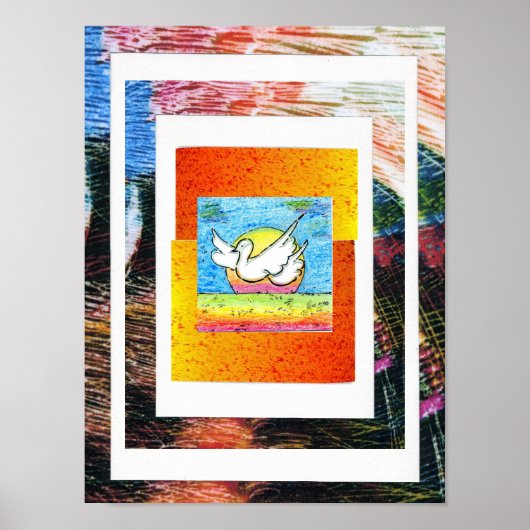 Peter Max style original signed acrylic painting ポスター (正面)