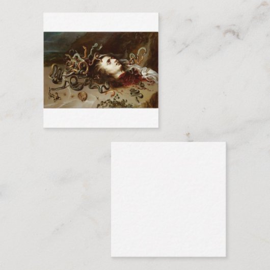 Peter Paul Rubens – メドゥーサの頭 – Baroque P スクエア名刺 (正面/裏面)