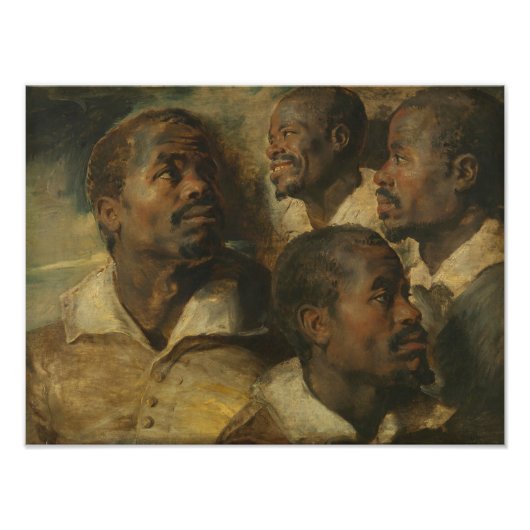 Peter Paul Rubens – 頭の4勉強 フォトプリント (正面)